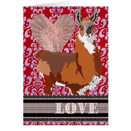 Love Llama  Greeting Greeting Cards