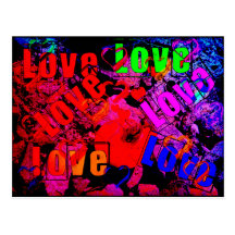 Love Love Love Post Card