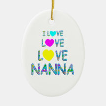 Love Love Nanna Christmas Ornaments