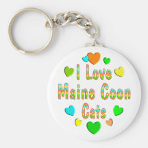 Love Maine Coon Cats Keychains