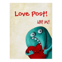 LOVE ME! Cute Guy Post Card