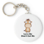 Love Me Don't Eat Me Cow Design Key Chain