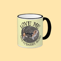 Love Me, love my Basset Hound mugs