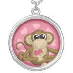 Love Monkey - Round Pendant Necklace necklaces