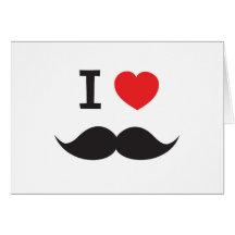 Love Moustache Cards