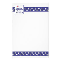 Love My American Staffordshire Terrier (Male Dog) Stationery
