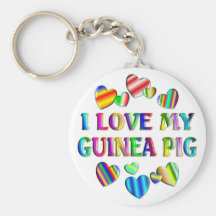 Love My Guinea Pig Keychains