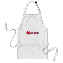LOVE MY RDA - REGISTERED DENTAL ASSISTANT APRONS