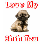 Love My Shih Tzu Ladies Tank Top Tee Shirt