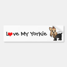 Love My Yorkshire Terrier Bumper Sticker
