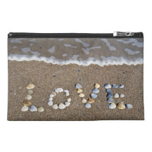 Love on the Beach in Seashells Travel Accessories Bags