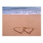Love on the beach postcards