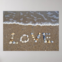 Love on the beach print
