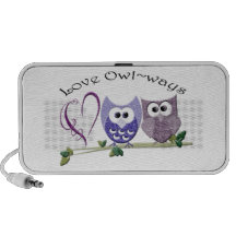 Love Owl~ways, cute Owls art gifts Laptop Speakers
