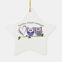 Love Owl~ways, cute Owls art gifts Ornaments