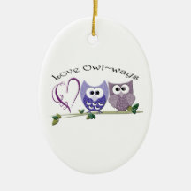 Love Owl~ways, cute Owls art gifts Ornaments