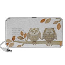 Love Owls in Tree Doodle Speaker System