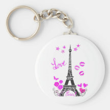 LOVE PARIS EIFFEL TOWER PRINT KEY CHAIN