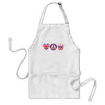 Love Peace Crown Aprons