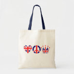 Love Peace Crown Tote Bag