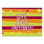 Love, Peace, Happiness Card