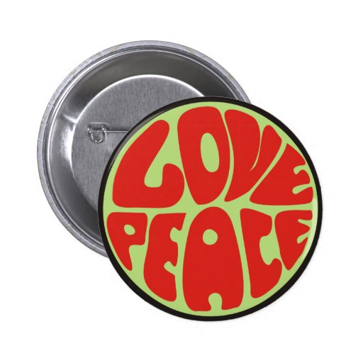 love peace Hippie Spruch Anstecknadel