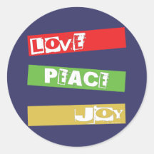 LOVE PEACE JOY STICKERS