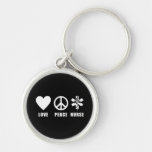 Love Peace Nurse Keychain
