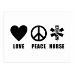 Love Peace Nurse Post Card