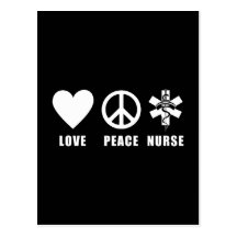 Love Peace Nurse Postcard