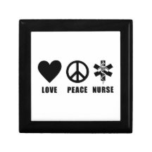 Love Peace Nurse Trinket Box