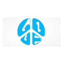 love peace sign custom photo card