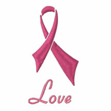 Love Pink Ribbon Ladies Long Sleeve Polo