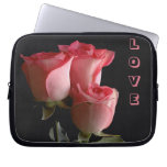 Love Pink Rose Floral Laptop Sleeve Case