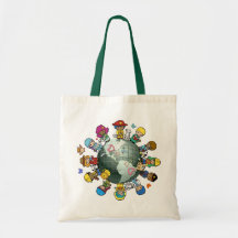 Love Planet Earth: Unite for Peace Tote Bags