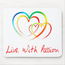 Love Rainbow Hearts Motivational Dreams Mousepad