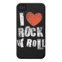 Love Rock N' Roll iPhone 4 Case-Mate Cases