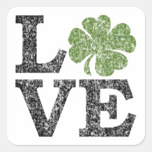 Love Shamrock Sticker