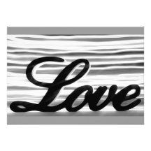 Love sign with white light streaks behind personalised announcement