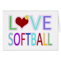 LOVE SOFTBALL CARD