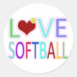 LOVE SOFTBALL STICKERS