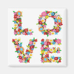 LOVE Spring Flowers Magnet