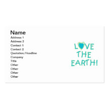 Love the Earth Environmental Business Card Template