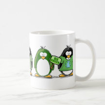 Love the earth penguins mug