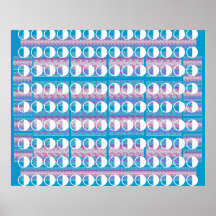 LOVE the MOON Pattern Poster