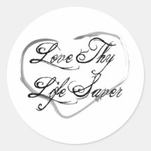 Love Thy Life Saver Round Stickers