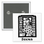 Love to Read Books Pinback Button