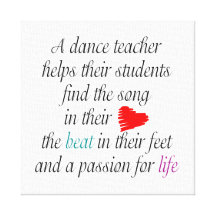 Love To Teach Dance Canvas Wall Art Canvas Prints