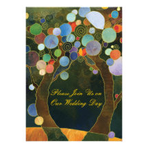 Love Trees(in Blue): Formal Wedding Invitations