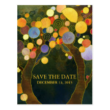 Love Trees Wedding Save the Date Postcards